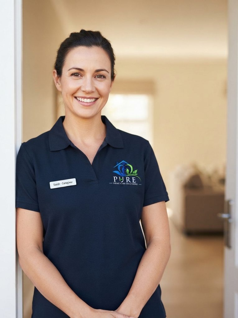 caregiver standing in doorway